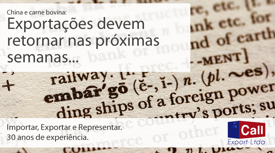 Call Export fala sobre o embargo da carne bovina brasileira na China e que exportações devem retornar nas próximas semanas. Imagem: Sandy Millar on Unsplash.