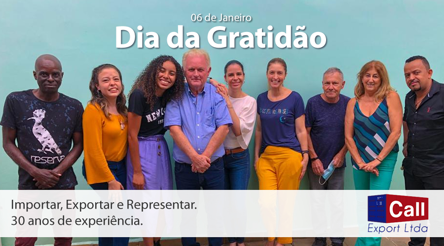 Call Export celebra o dia 06 de Janeiro, dia da Gratidão.